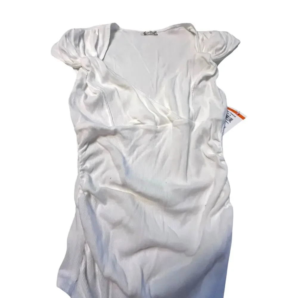 Intimately FP Another Love Ribbed Bodysuit | Womens S, White Free People New! - Picture 6 of 10